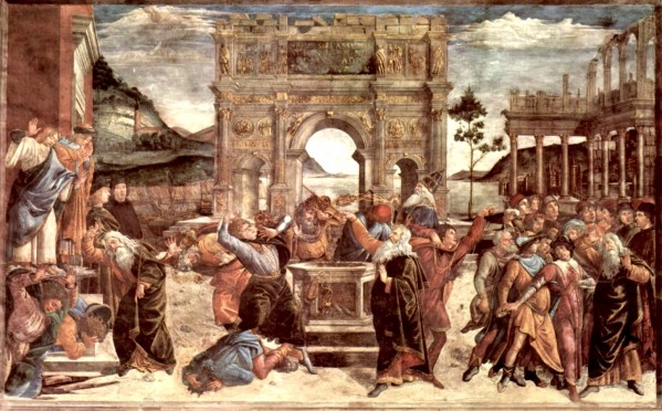 Scene from the Life of Moses by Sandro Botticelli